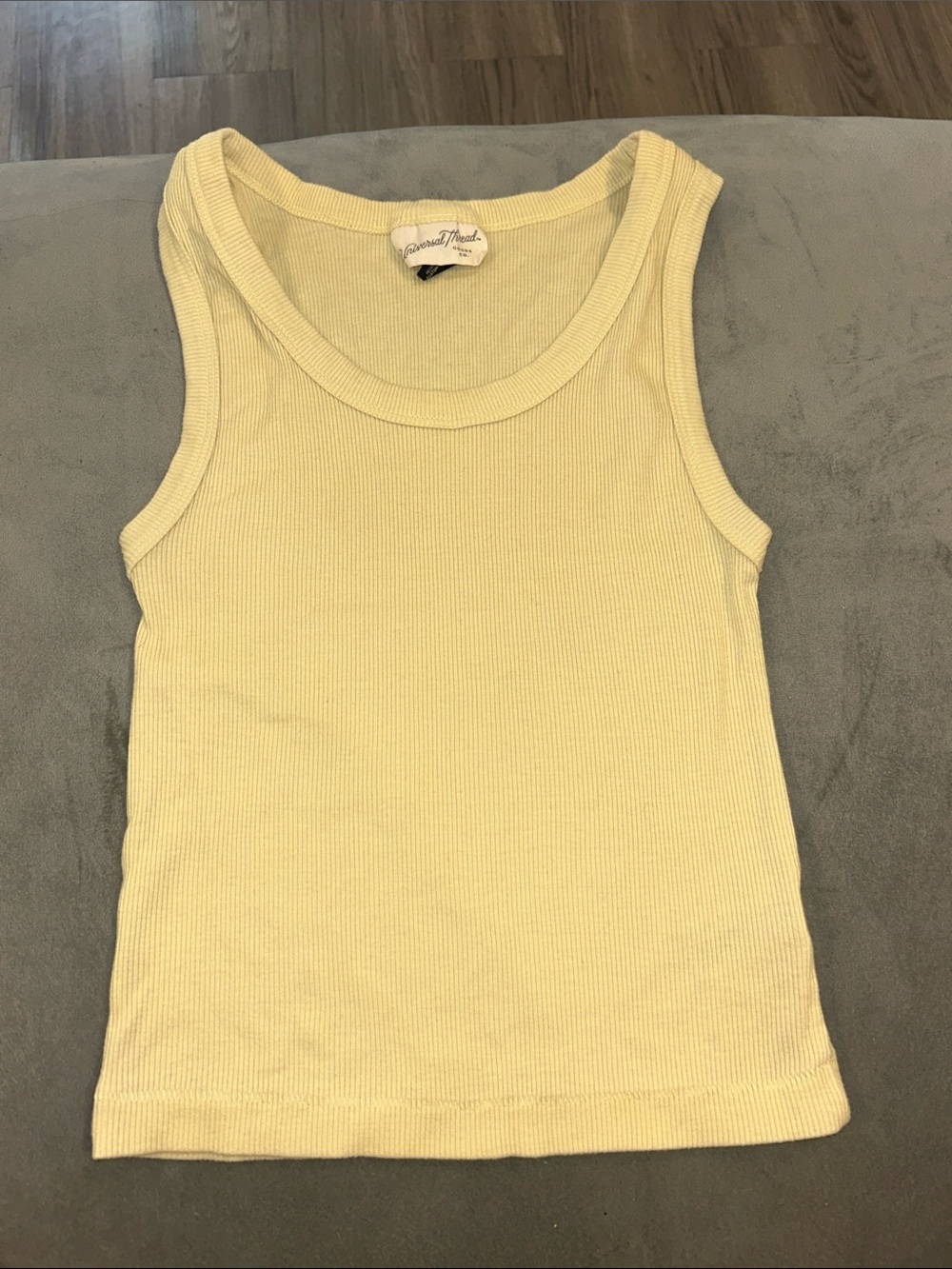 Ribbed Tank Top - Pale Yellow